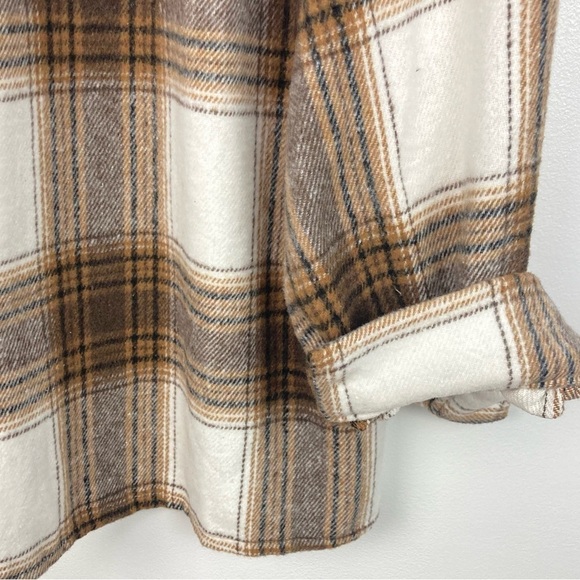 SHEIN Lune Plaid Drop Shoulder Coat Shacket Button Down Jacket - Size 4 - Picture 9 of 15